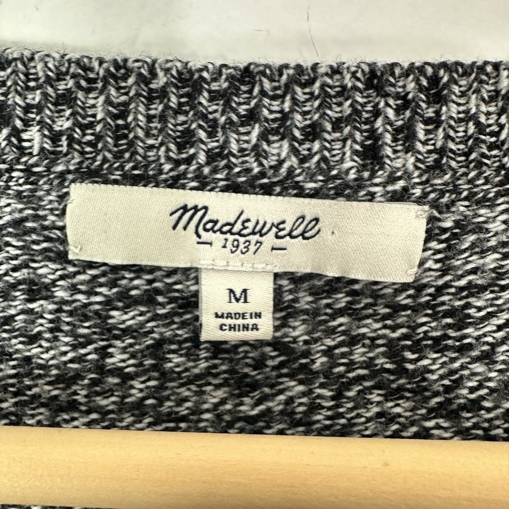 Madewell Fieldwalk Cardigan Heather Marl Gray Button Front Knit Womens Medium - Picture 2 of 6